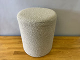 White Circle Ottoman