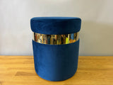 Blue and Gold Ottoman