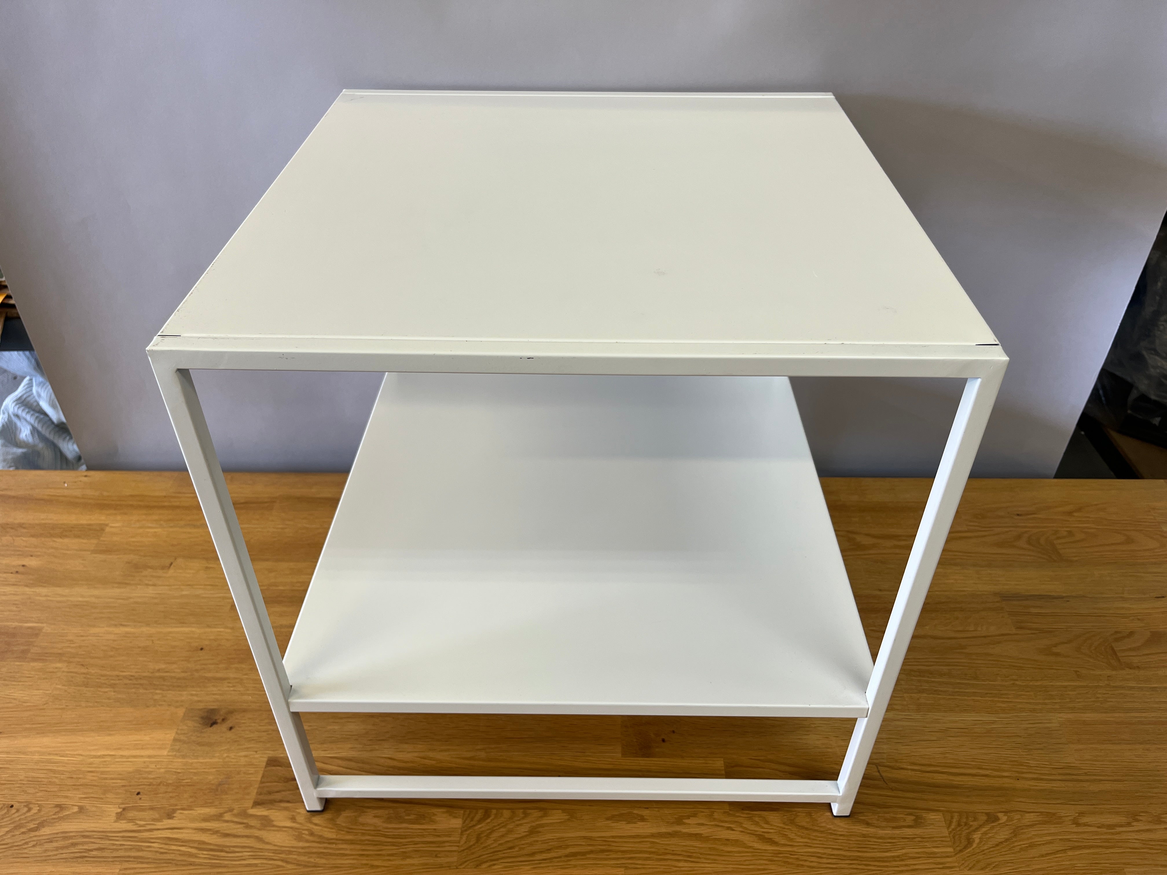 White Metal Side Table