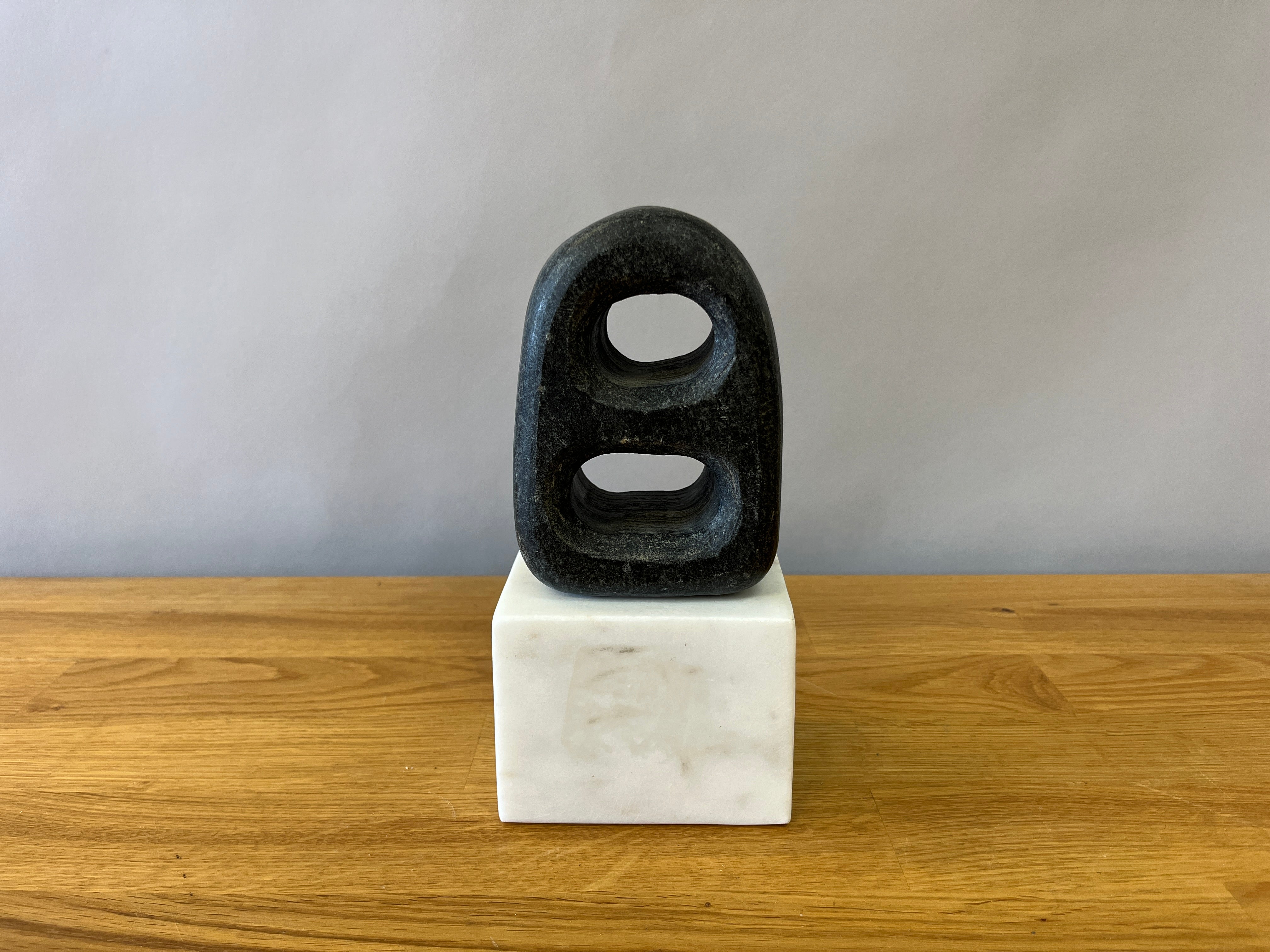 Black and Marble Abstract Sculpture