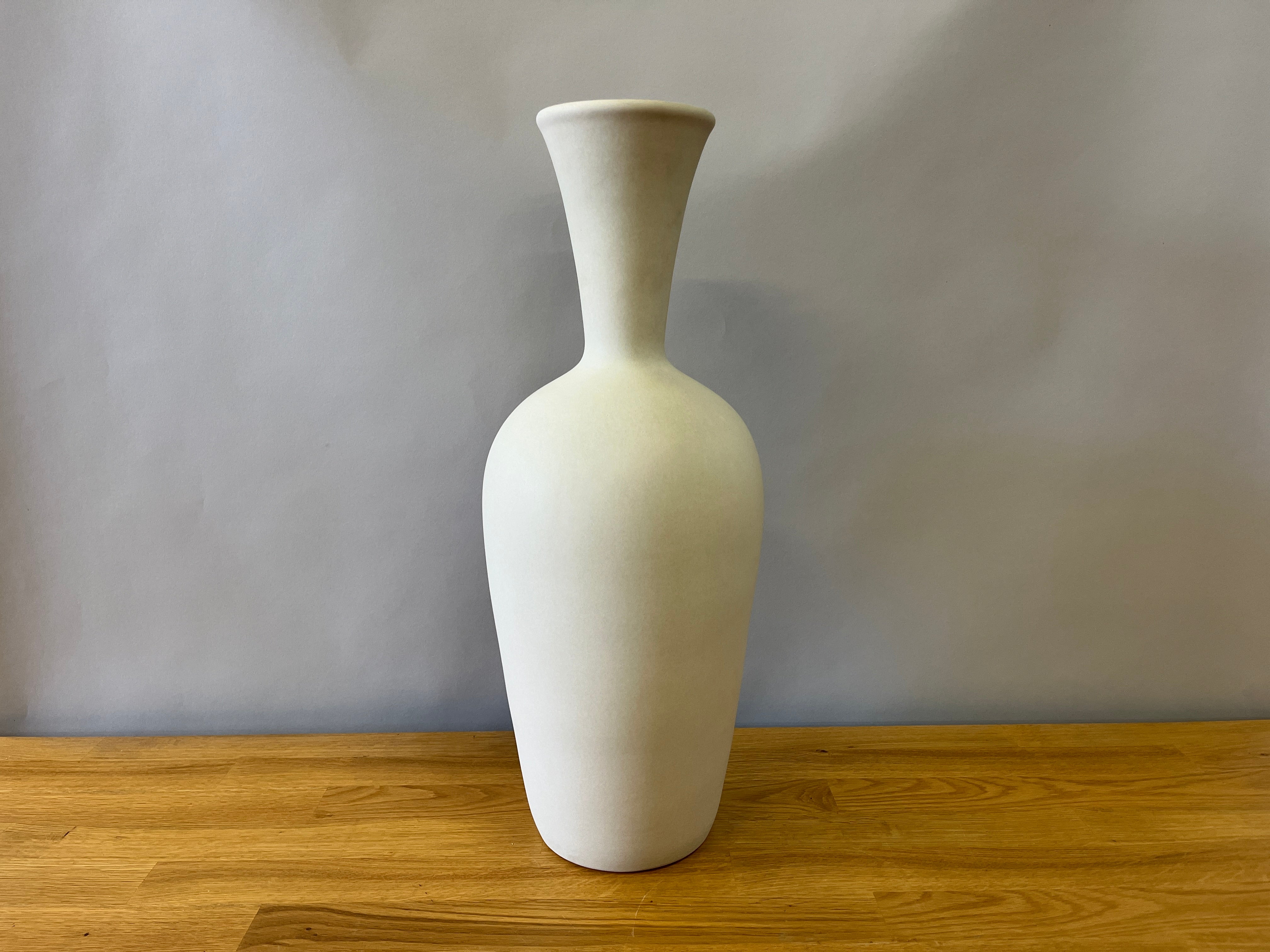Tall Off White Vase
