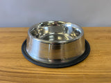 Large Silver Dog Bowl
