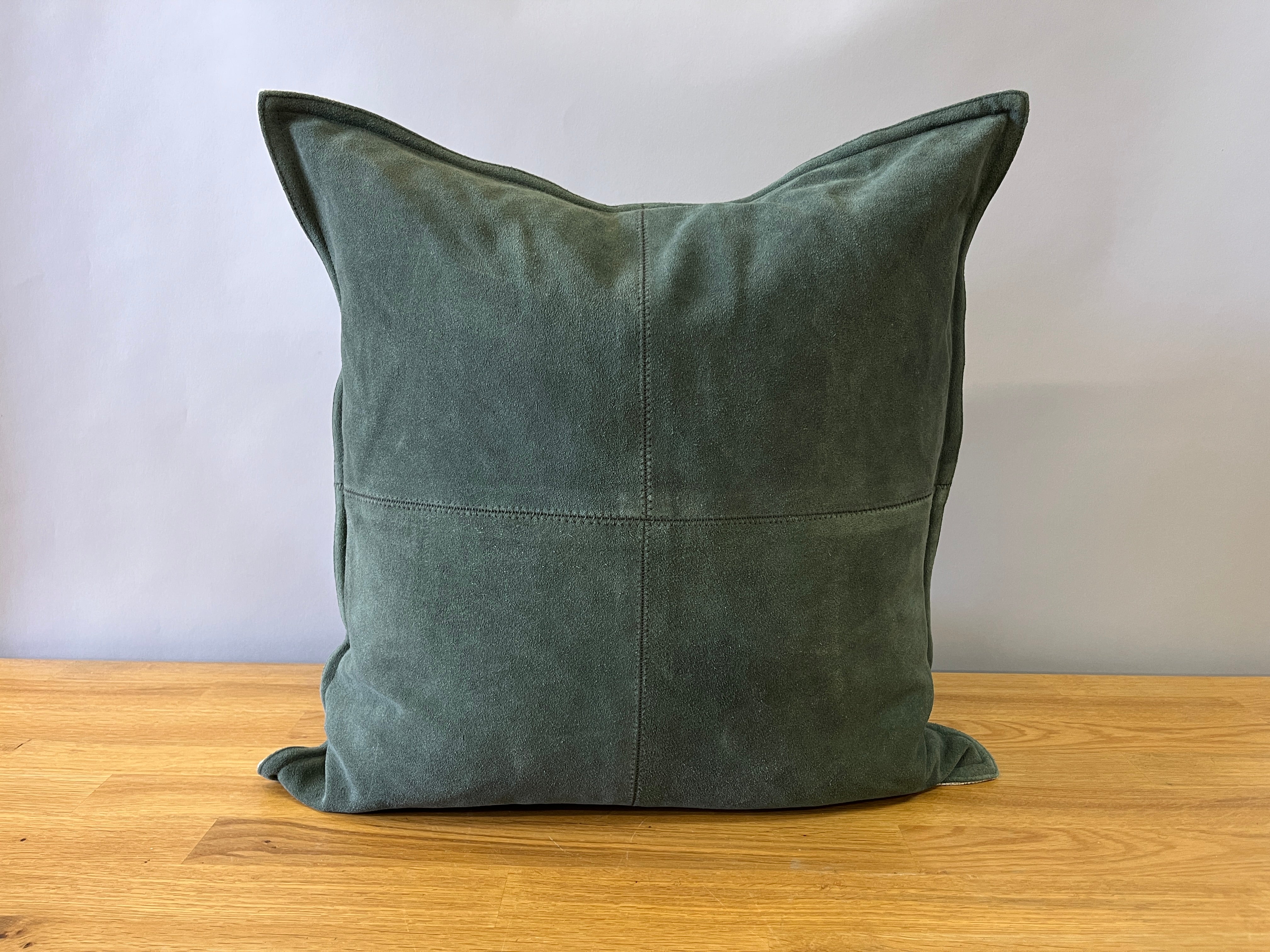 Green Suede Pillow