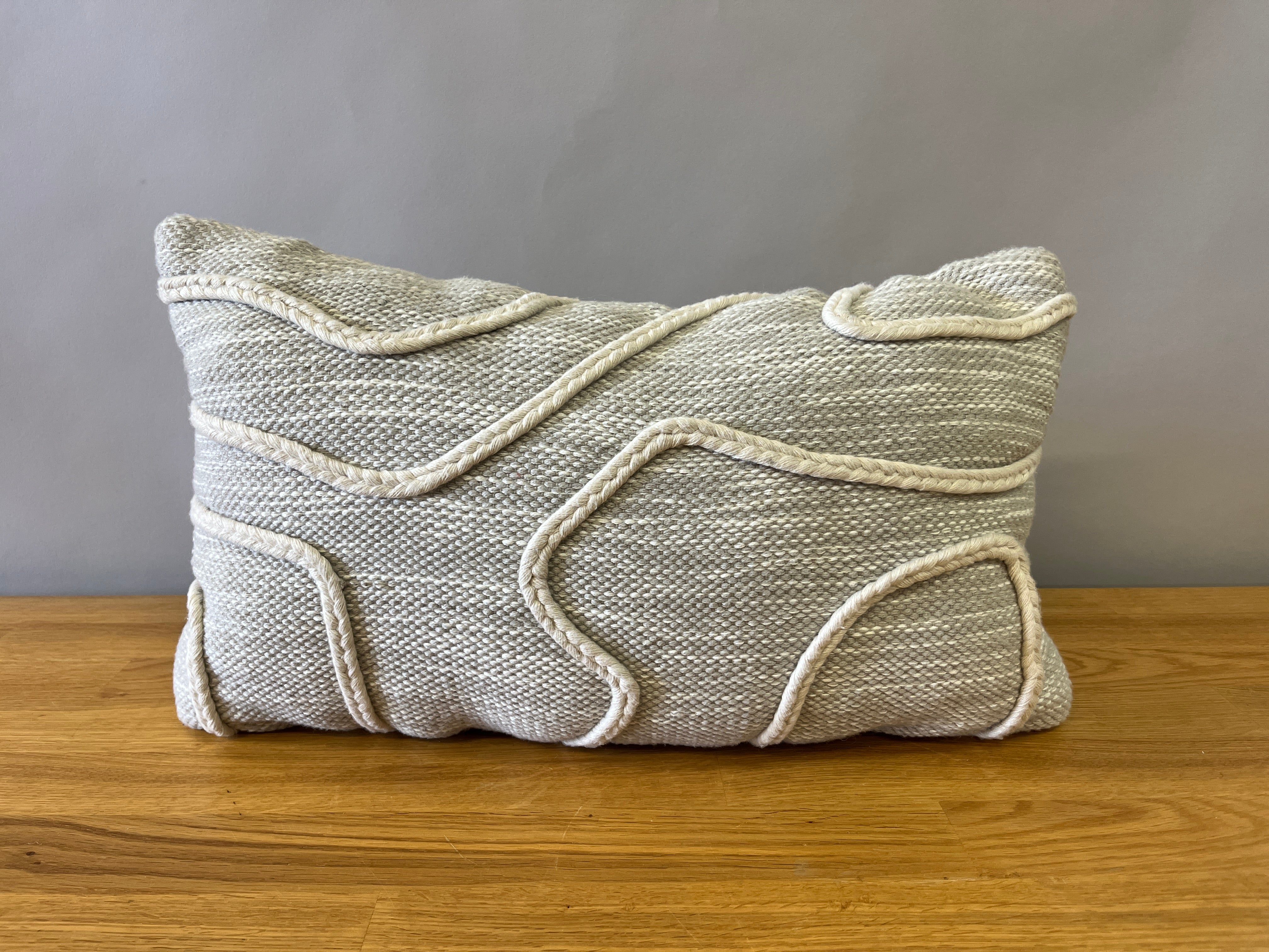 Light Grey Braided Pillow