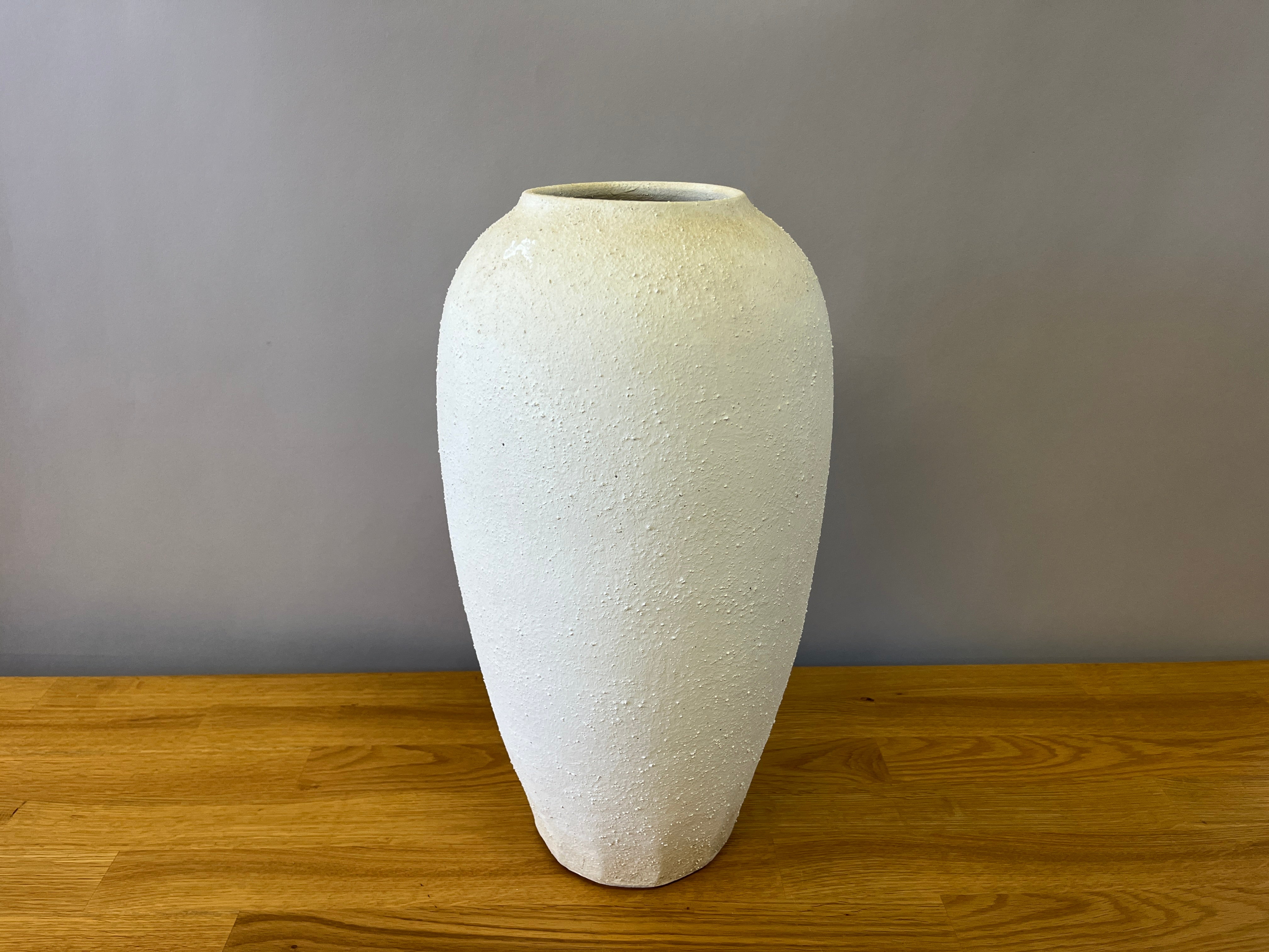 White Textured Vase