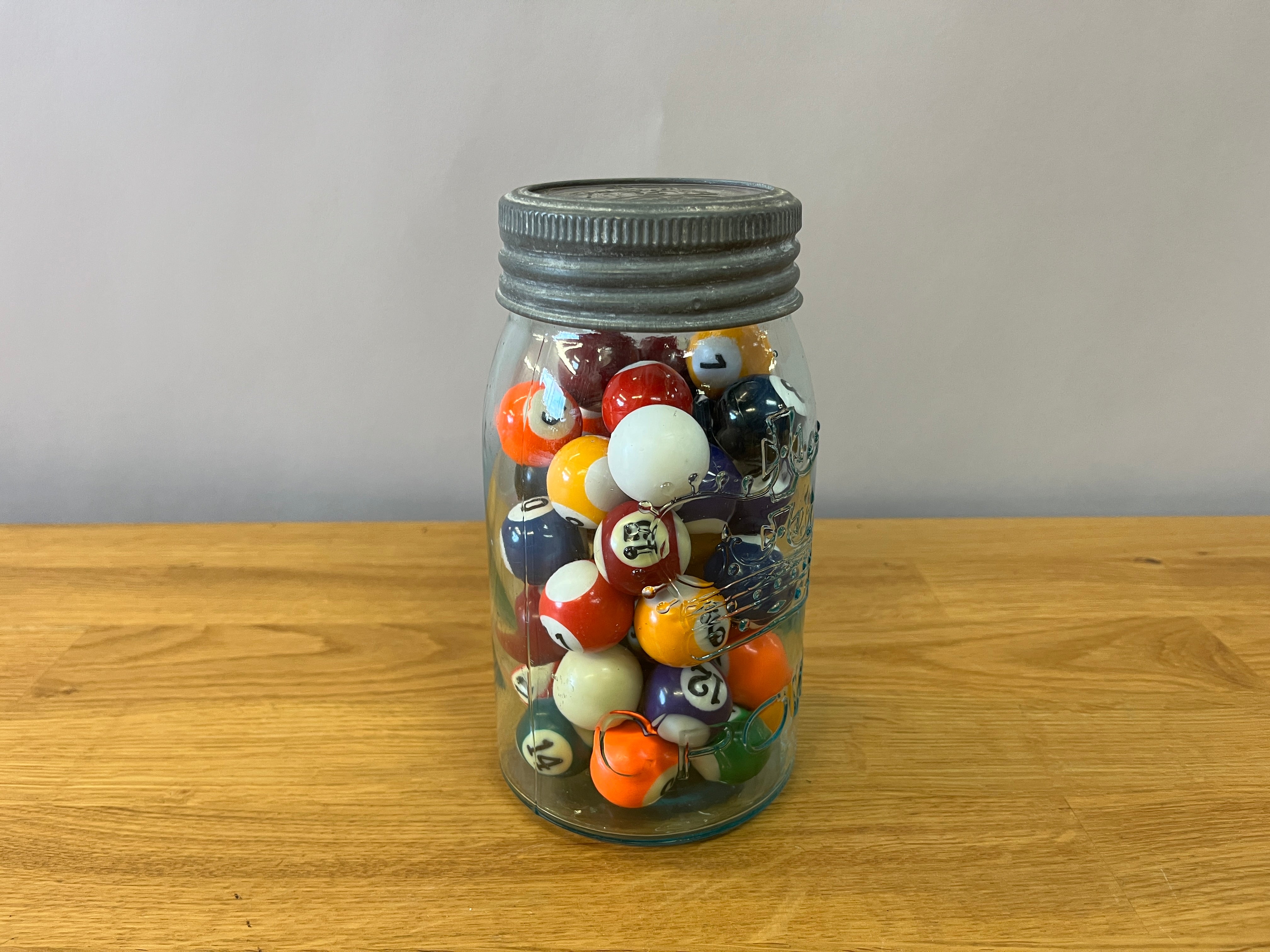 Jar of Miniature Pool Balls