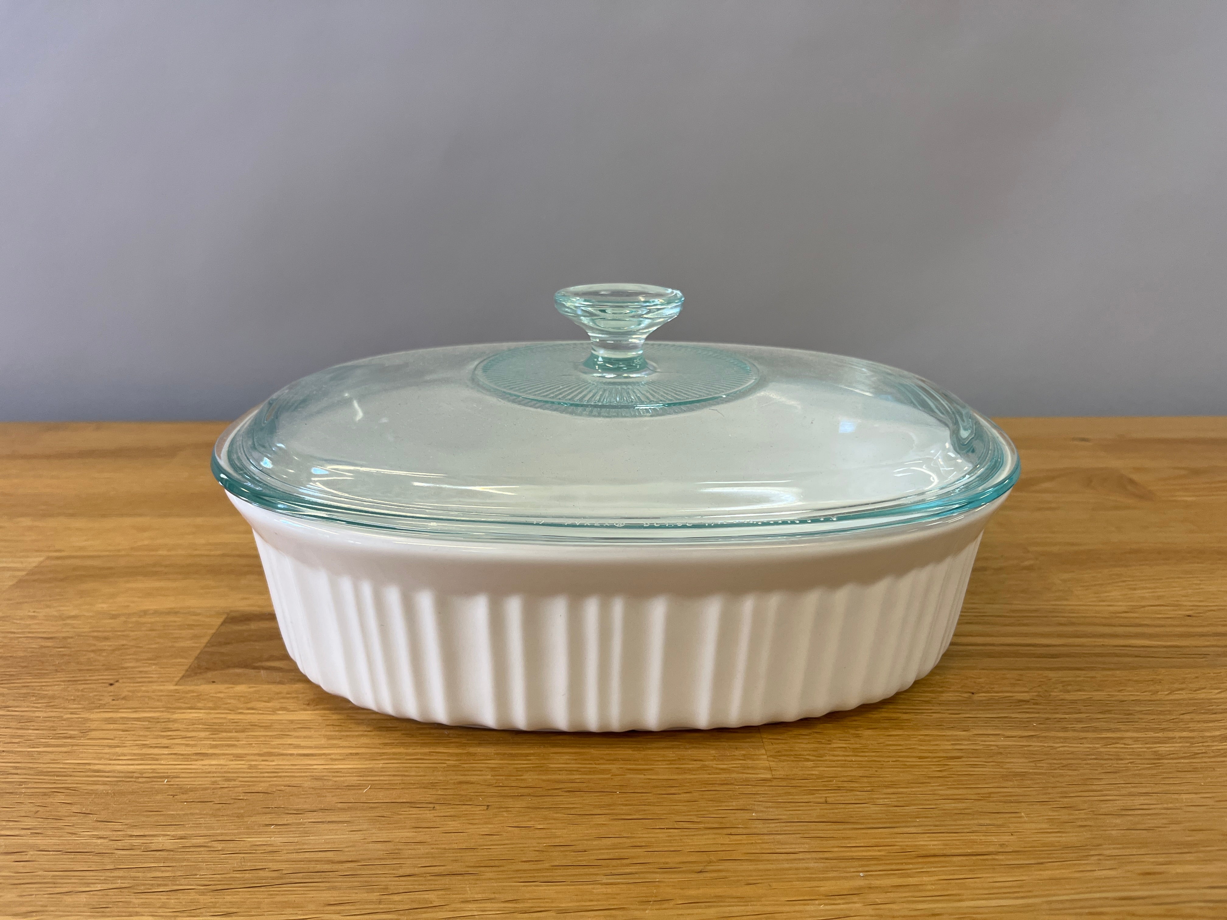 White Casserole Dish