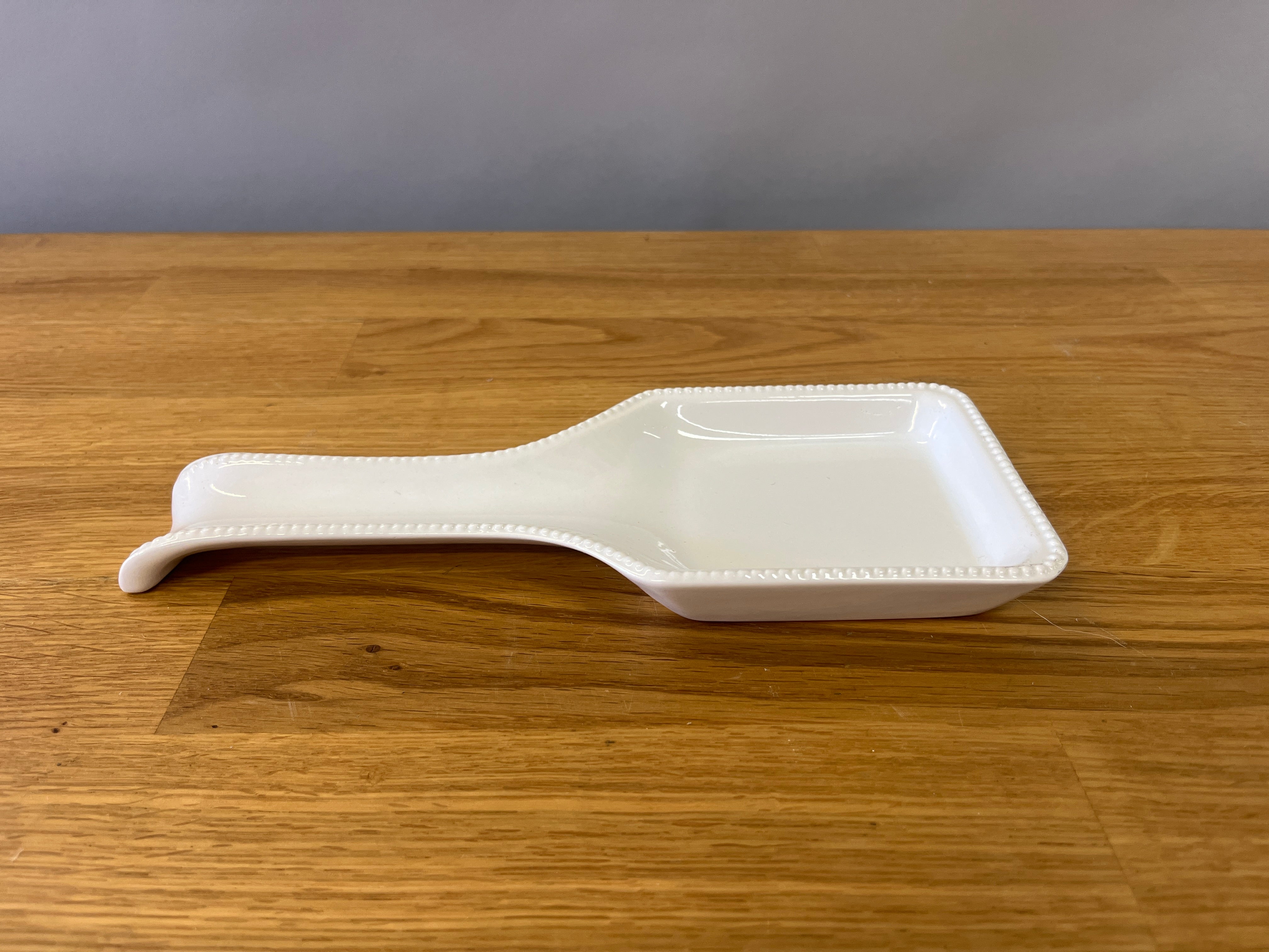 White Ceramic Spoon Rest