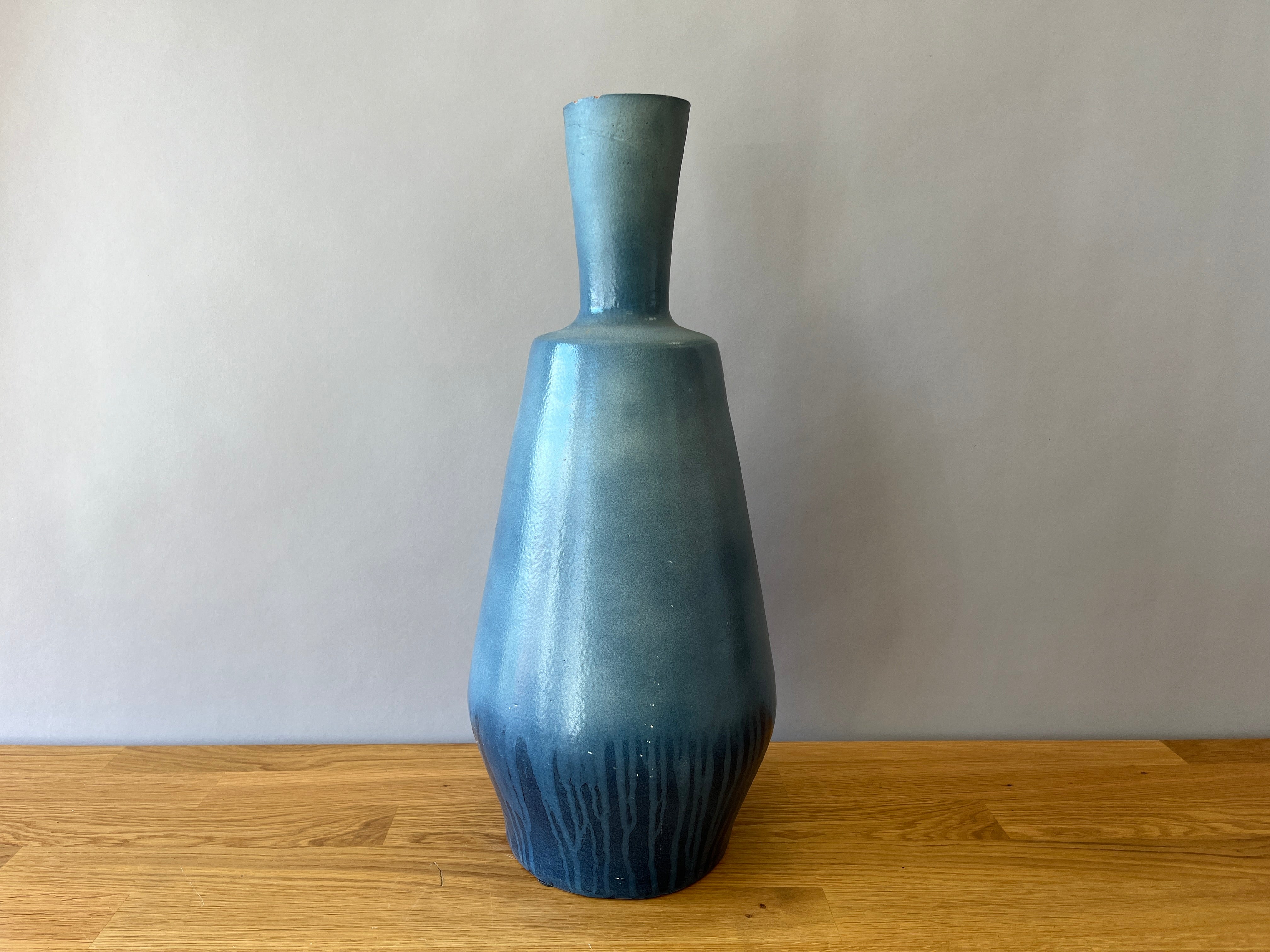 Tall Blue Vase