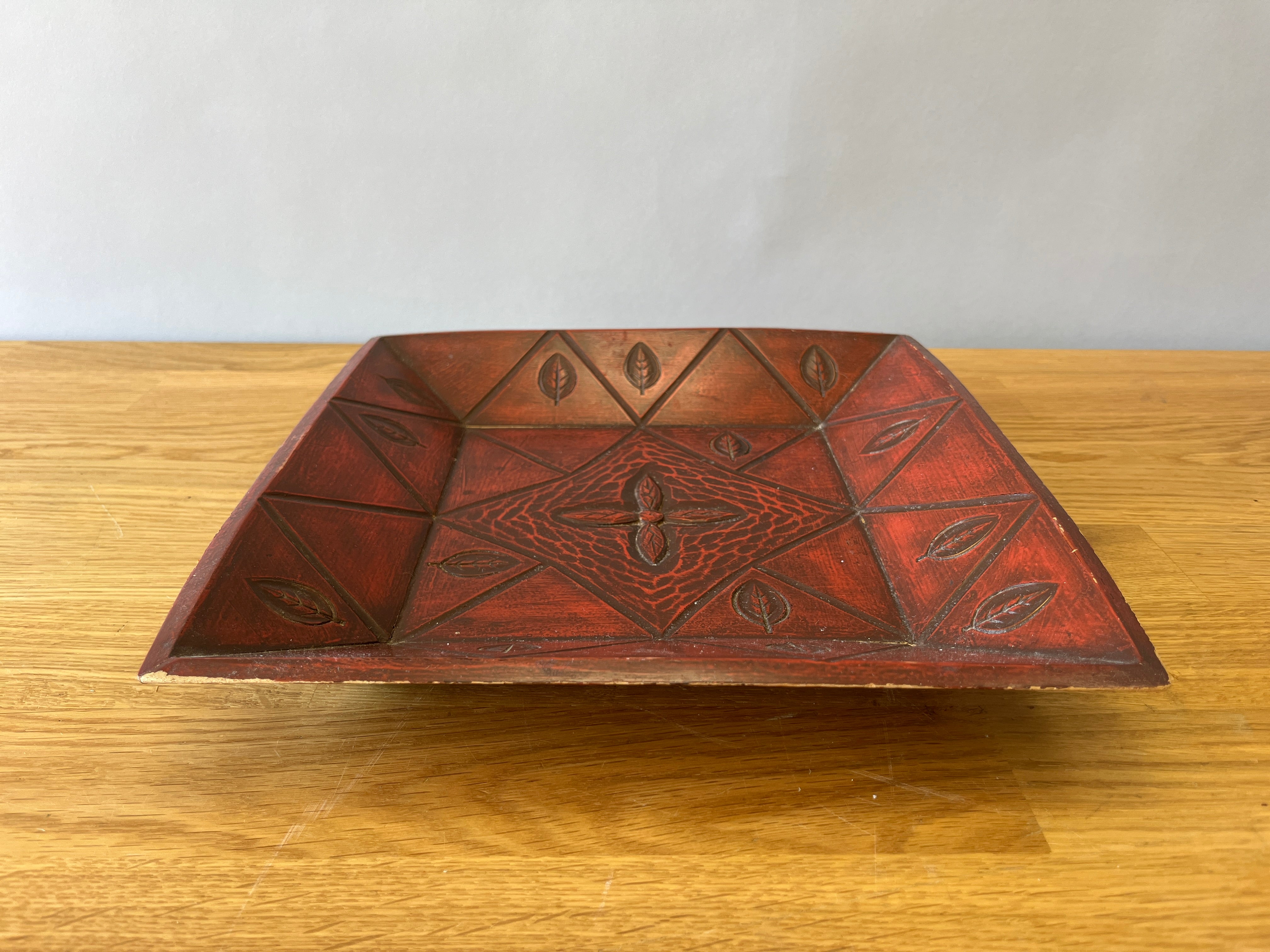 Red Square Tray