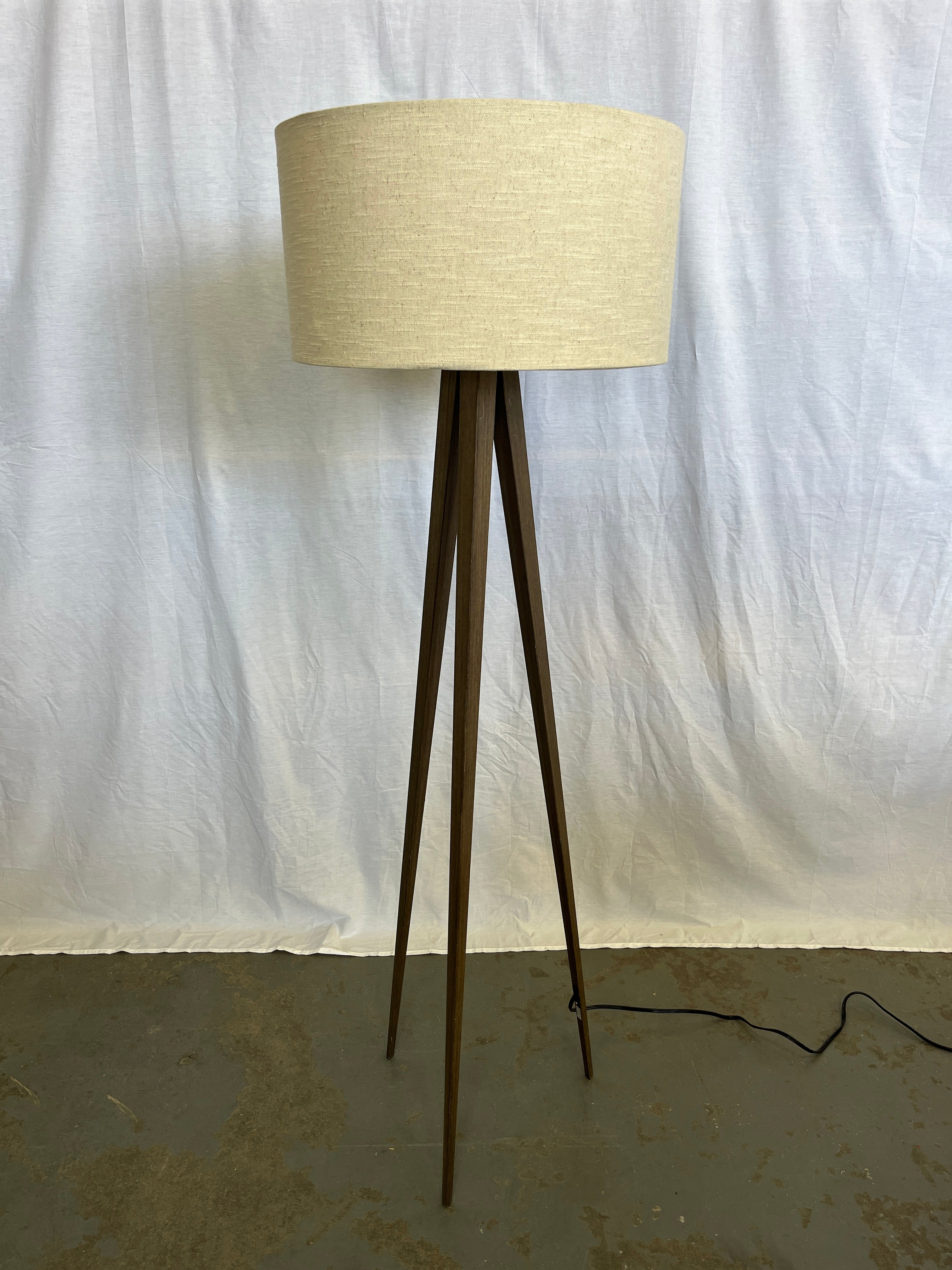 Brown Tripod Standing Lamp