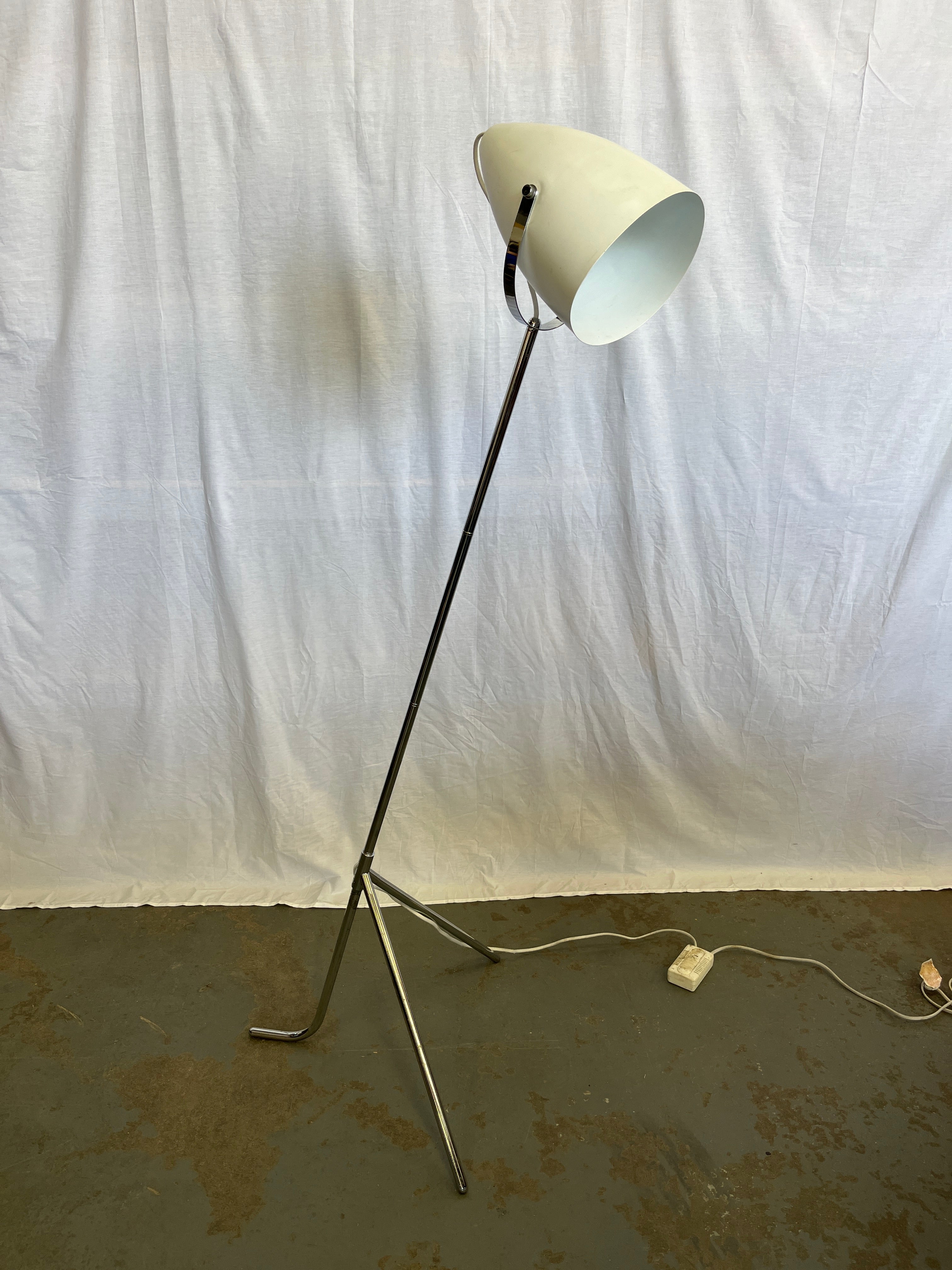 White Metal Standing Lamp