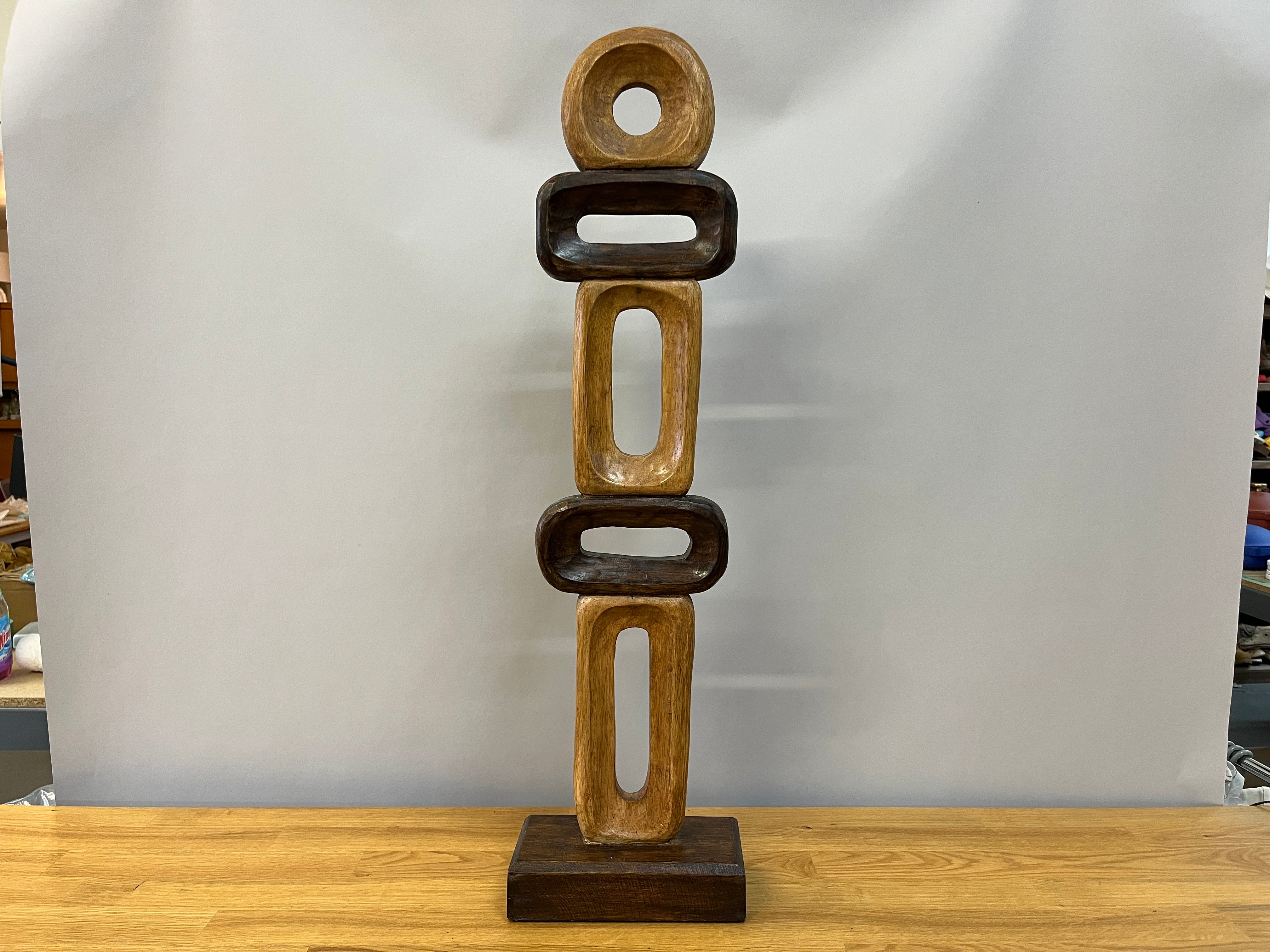 Tall Wood Sculpture