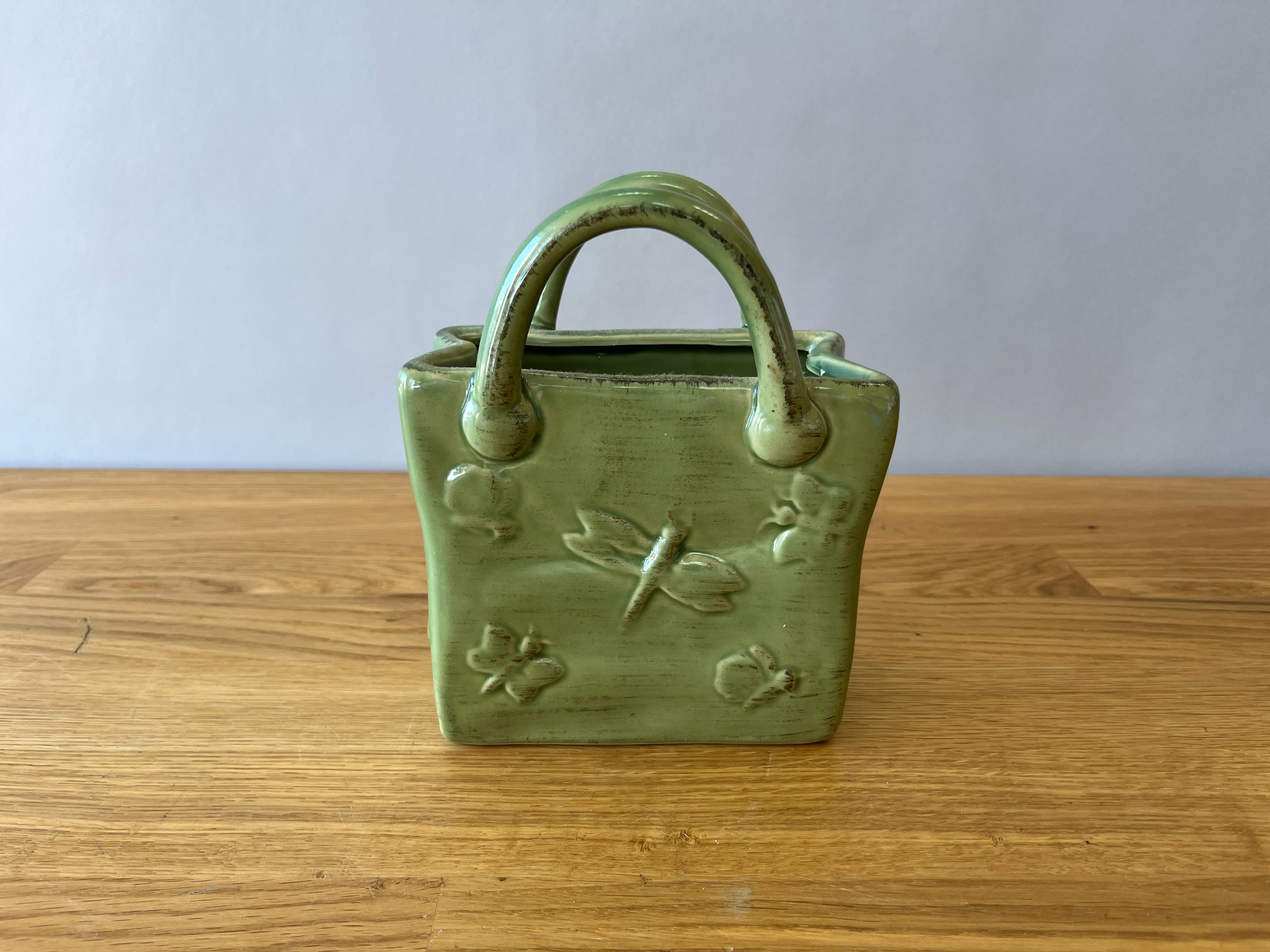 Green Dragonfly Purse Decor