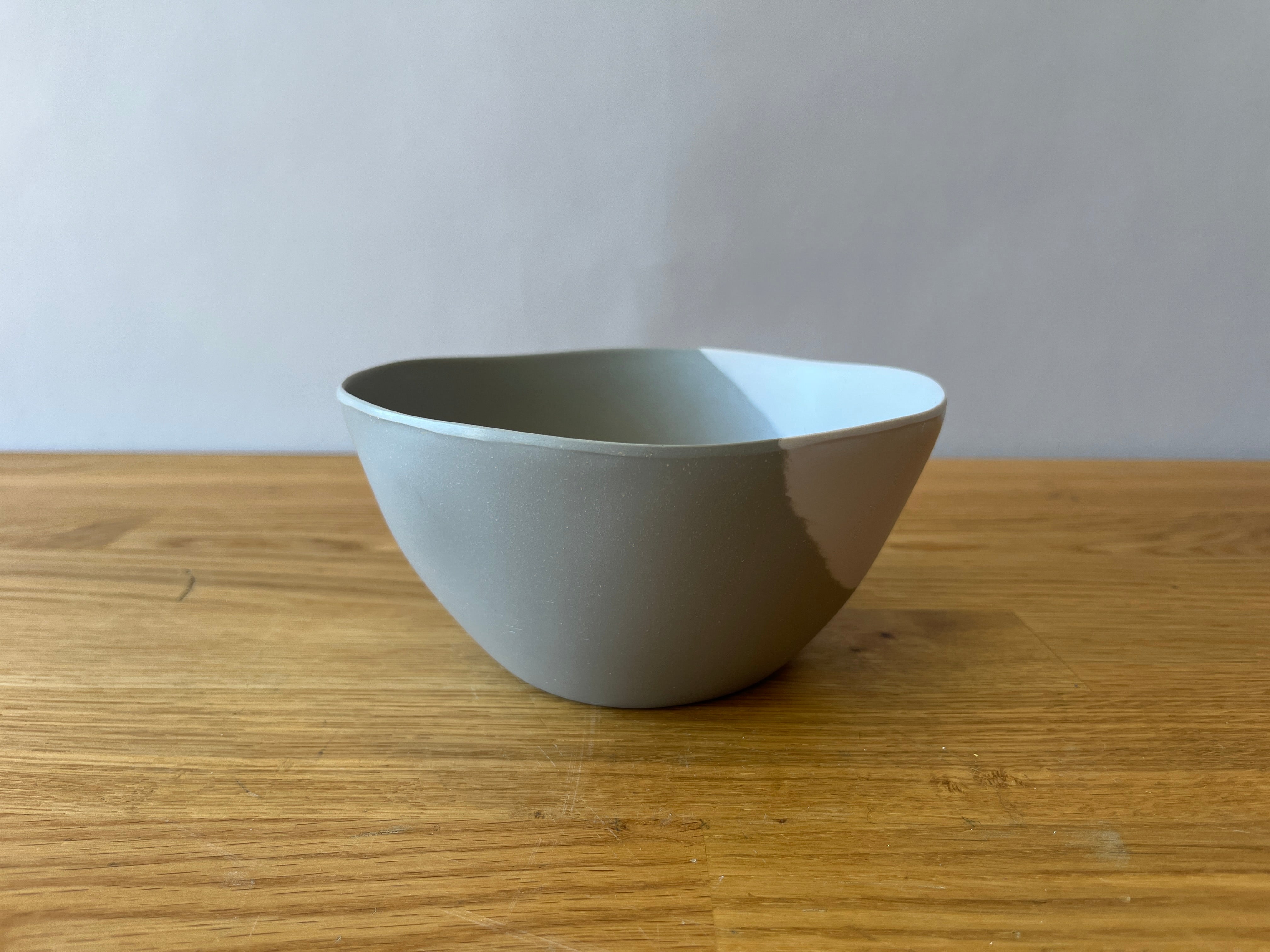 Grey and White Plastic Bowl
