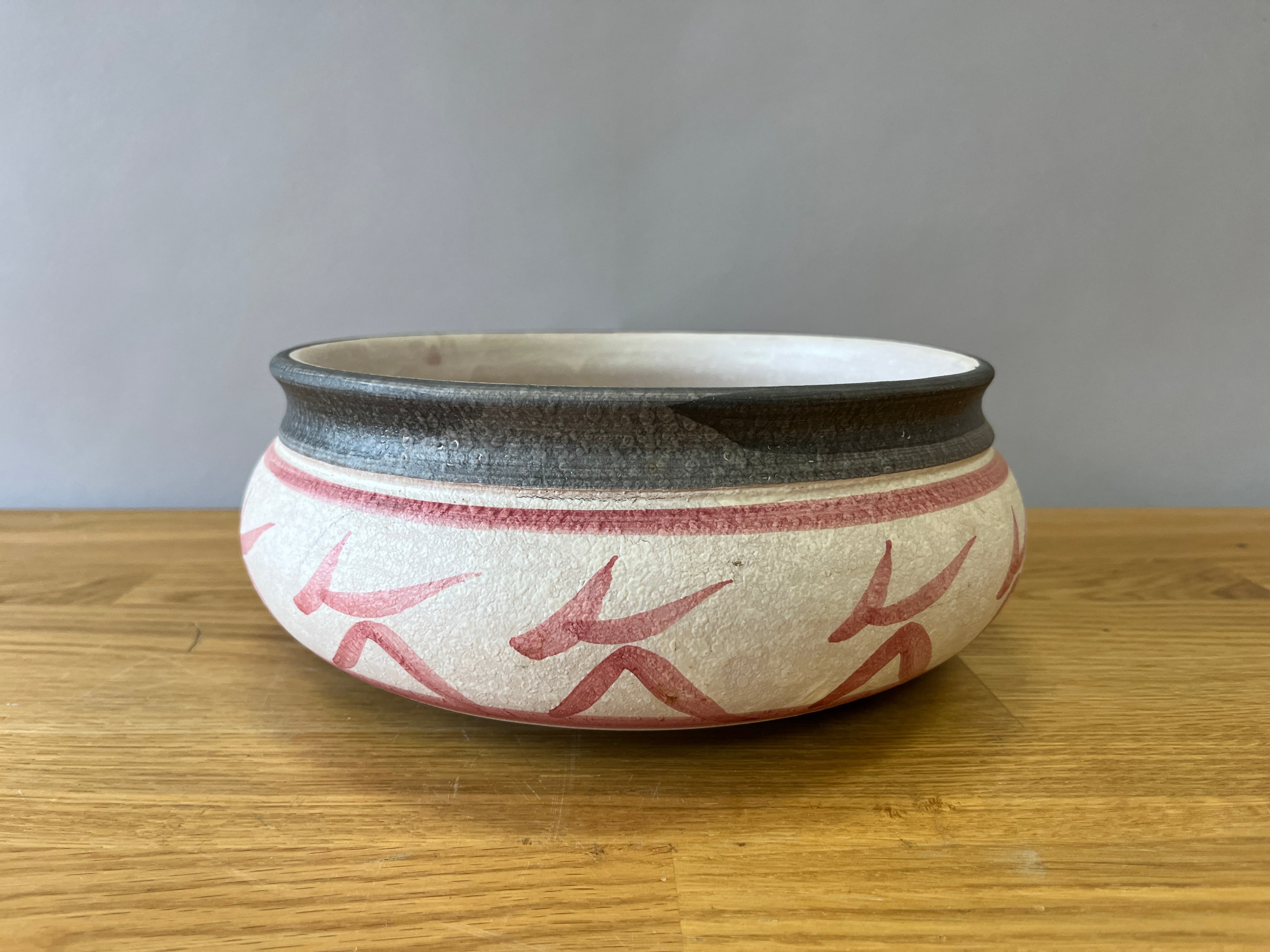 Grey and Pink Decorative Bowl