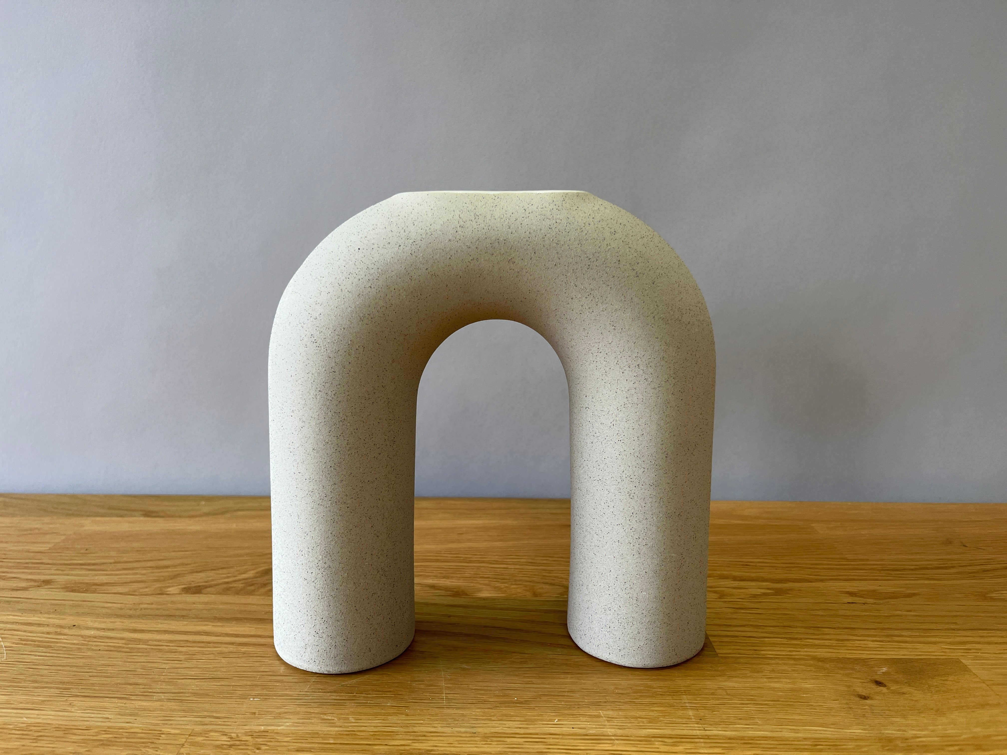 Grey Speckled Arch Vase