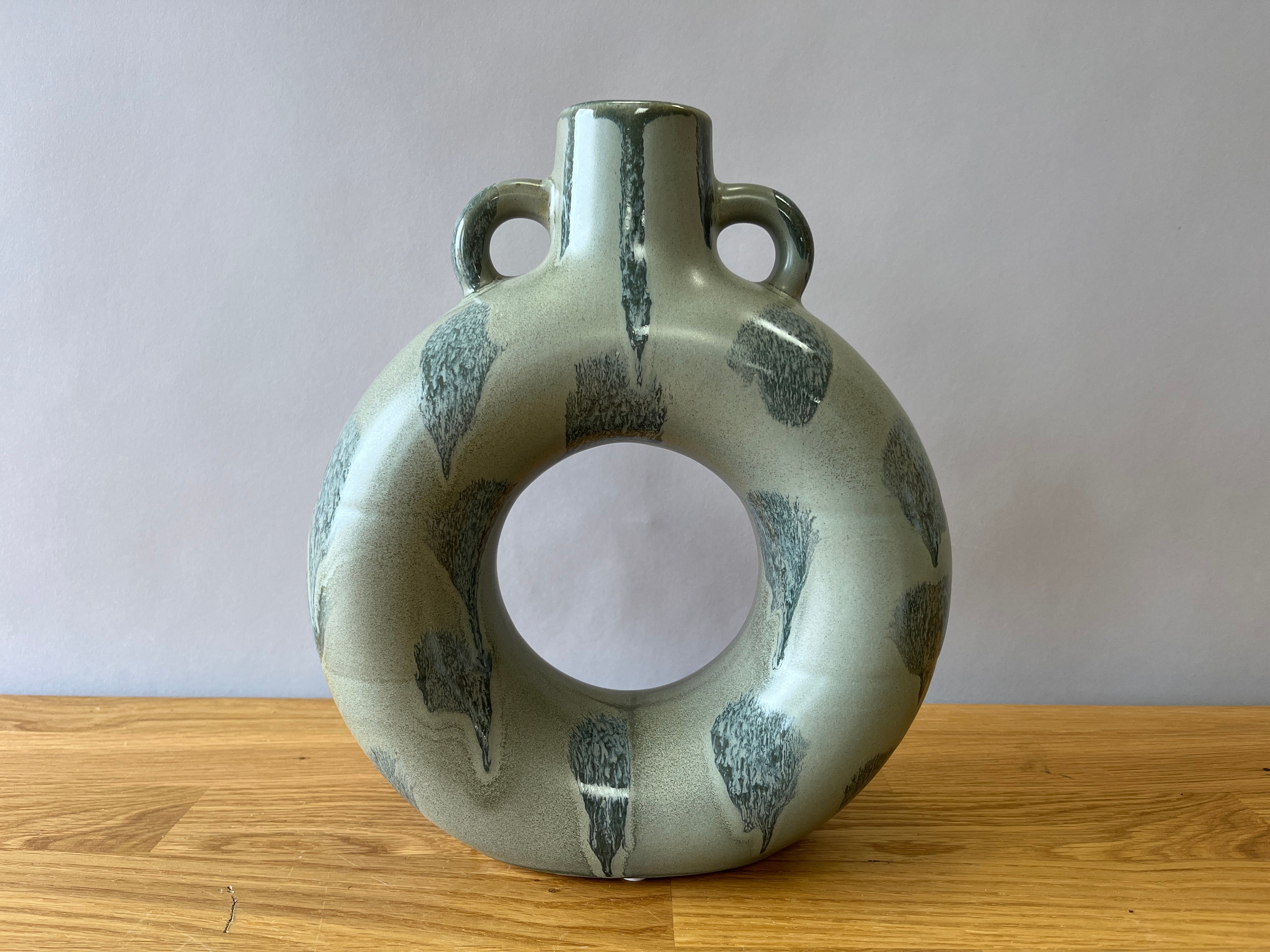 Green Hand Painted Vase