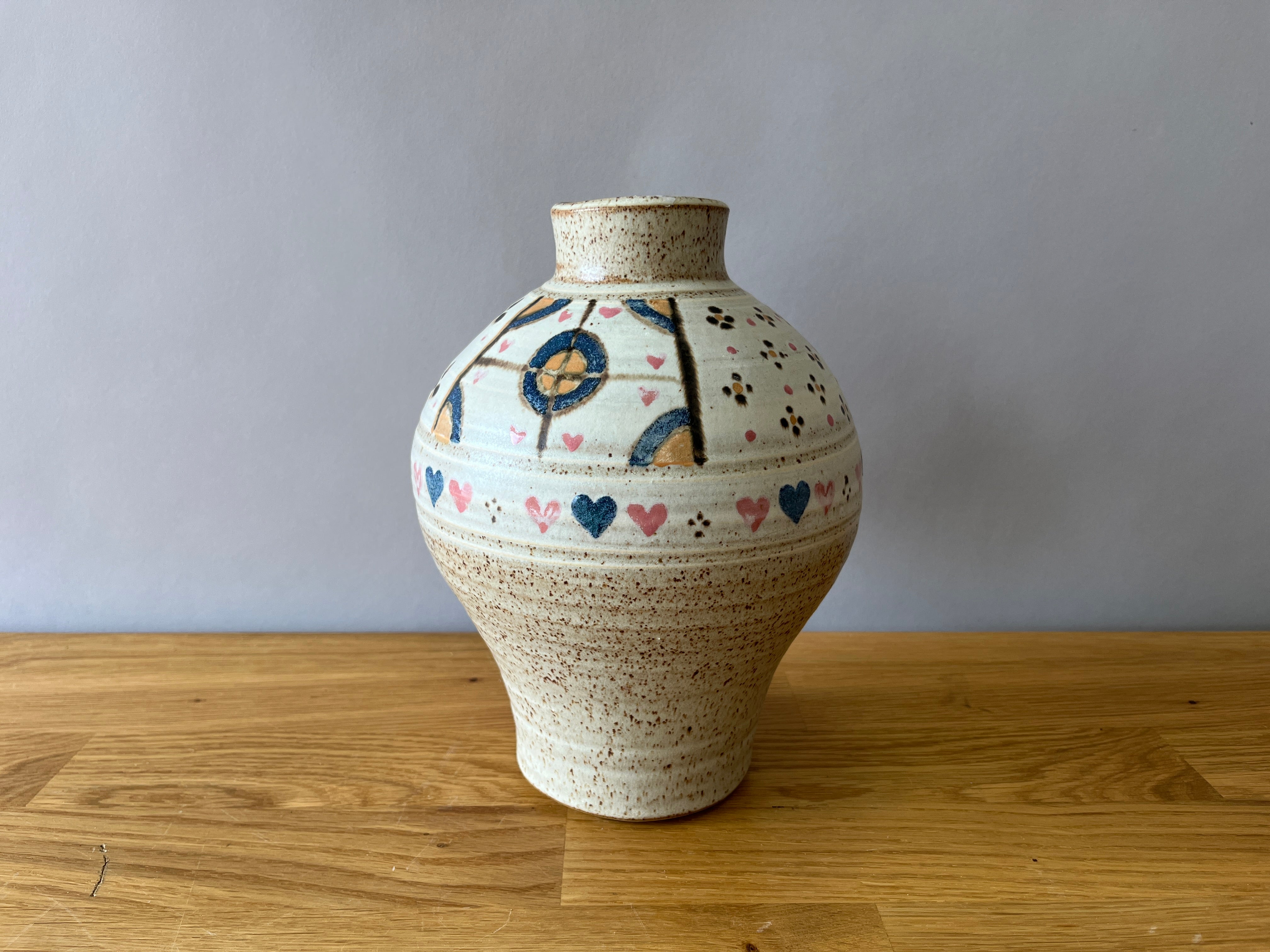 Brown Hand Painted Vase