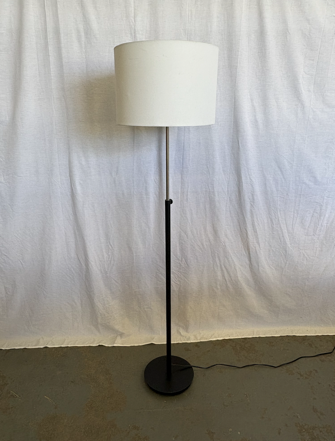 Black and Silver Telescopic Standing Lamp