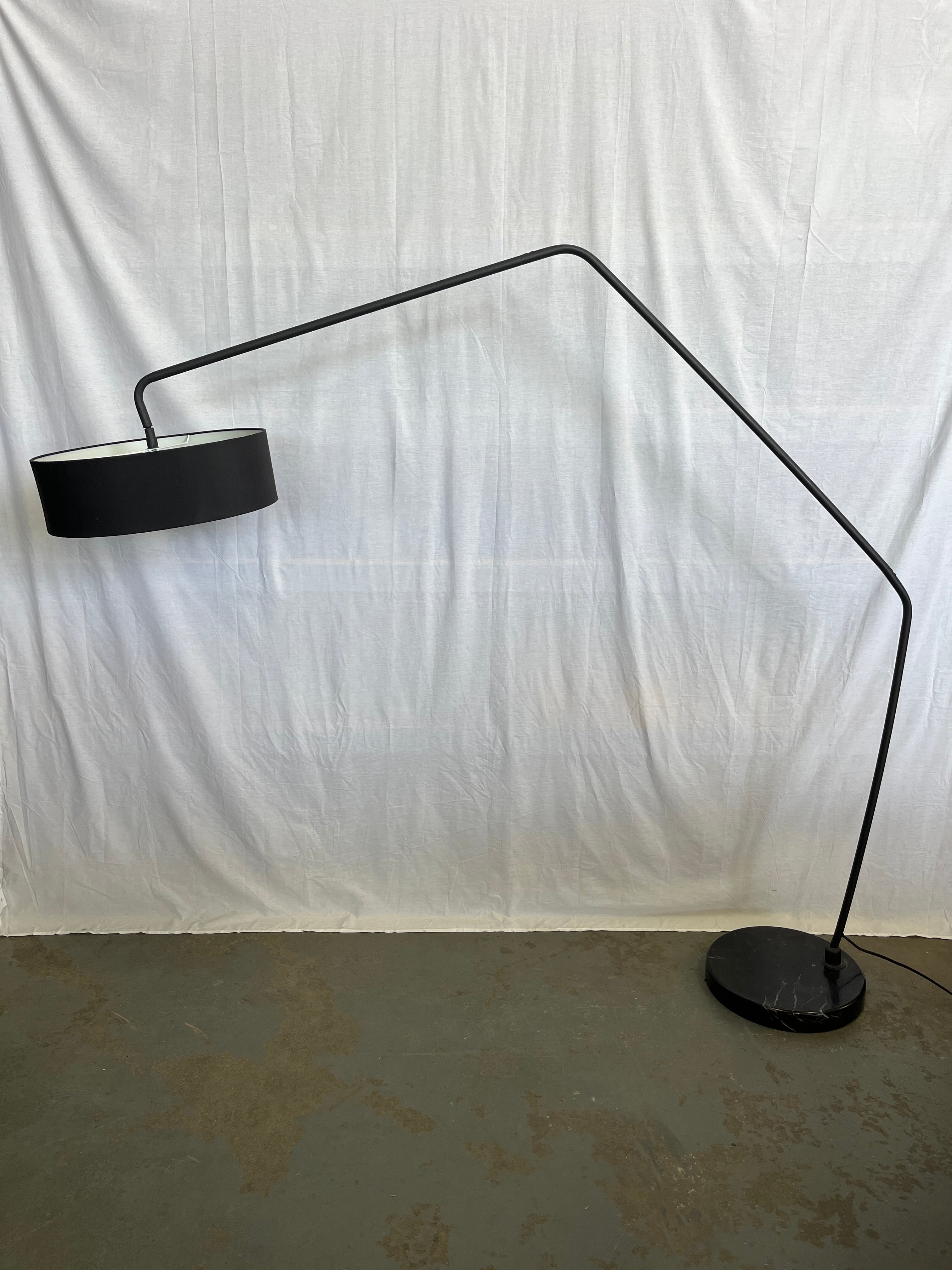 Black Angular Arch Standing Lamp