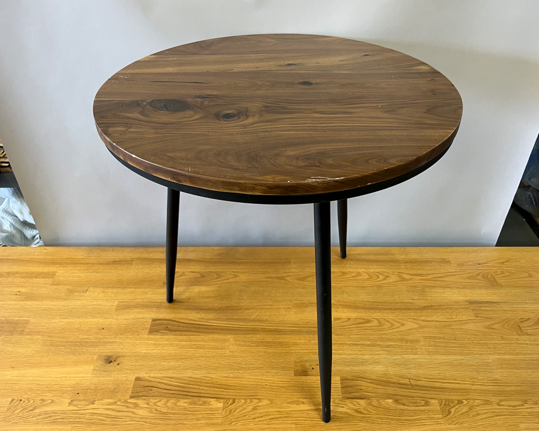 Wood Three Leg Side Table