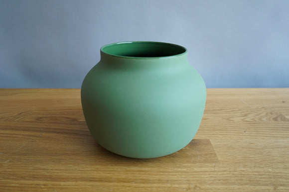 Wide Green Vase