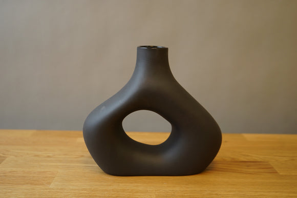 Black Abstract Vase