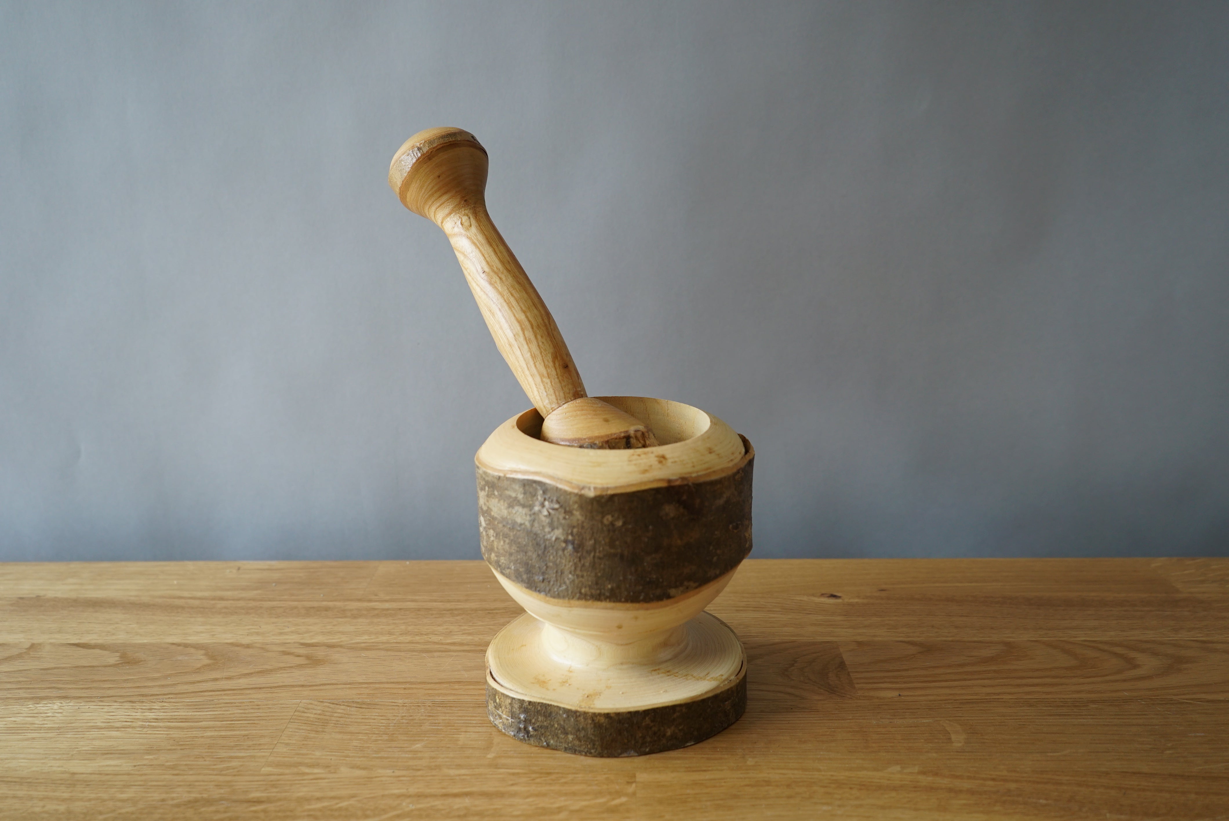 Wood Mortar and Pestle