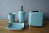 Blue bath set- soap dispenser