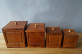 Vintage Wooden Canister Set