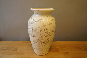 Tall White and Gold Vase