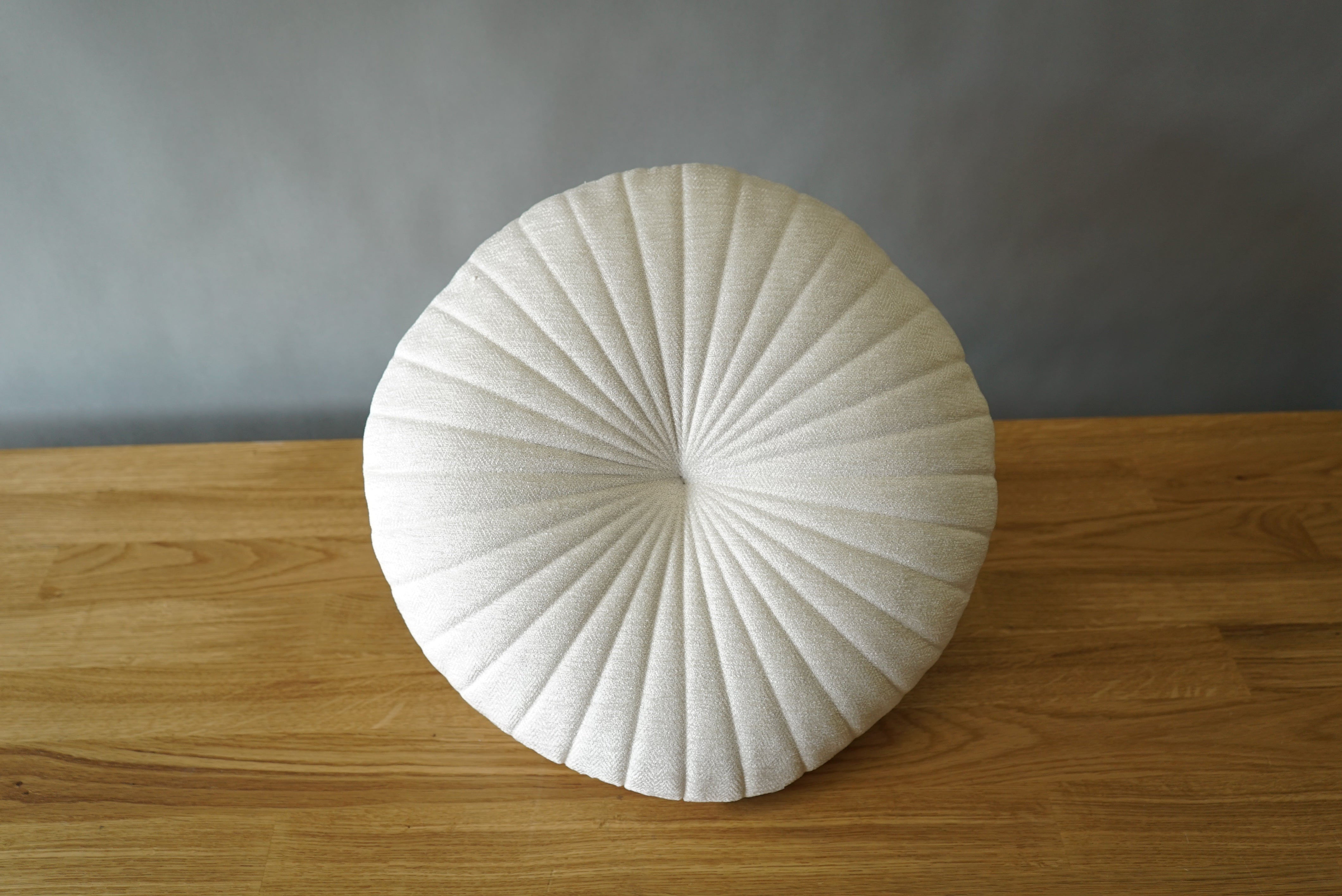 White Circular Pillow