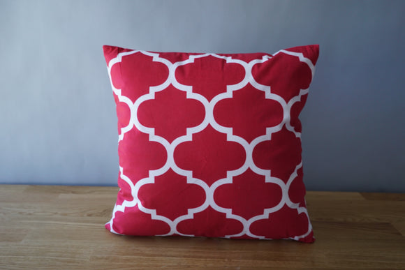 Red Patterned Pillow