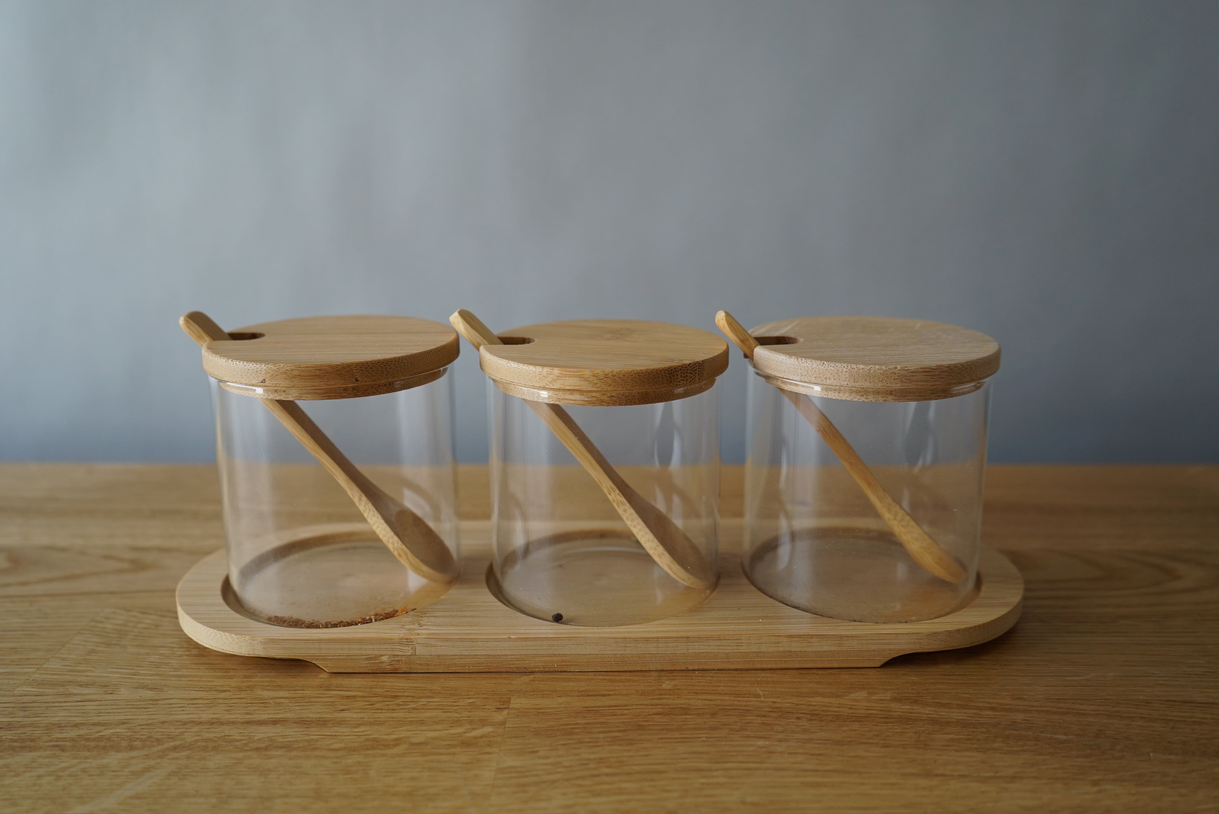 Wood Spice Jars