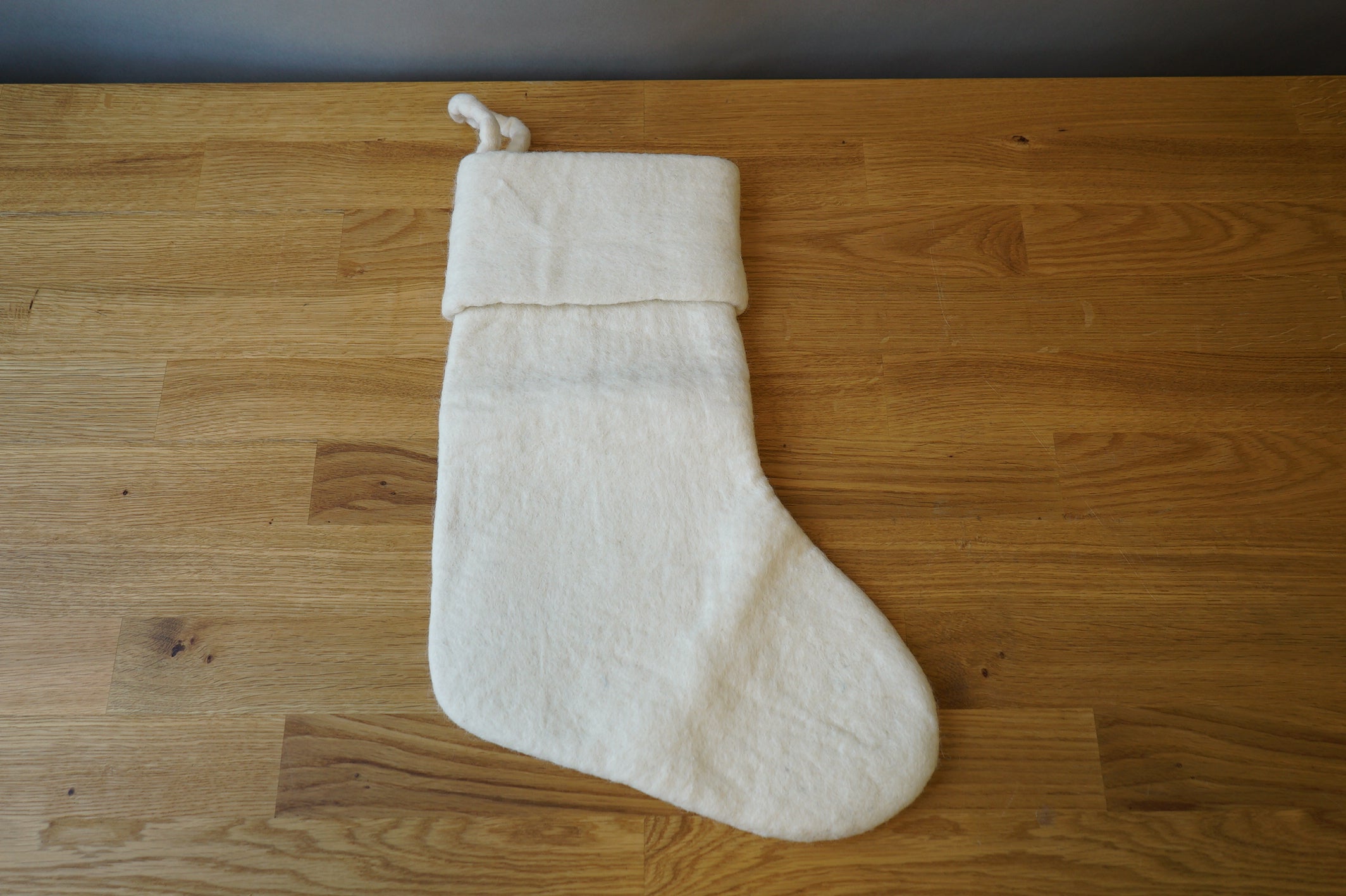White Felt Stocking