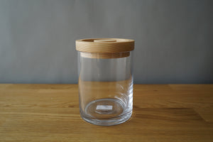 Glass Jar with Wood Lid