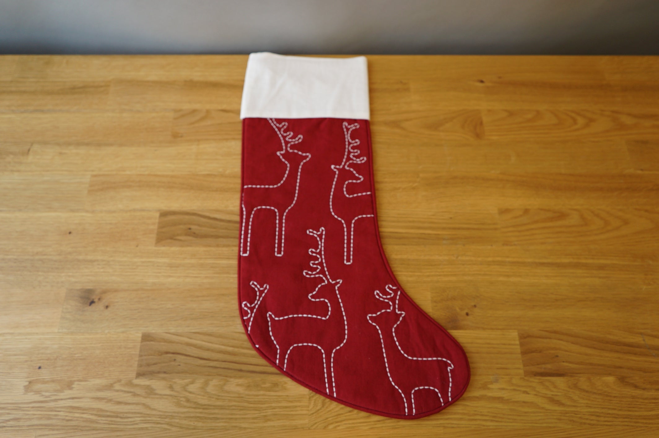 Red Reindeer Stocking