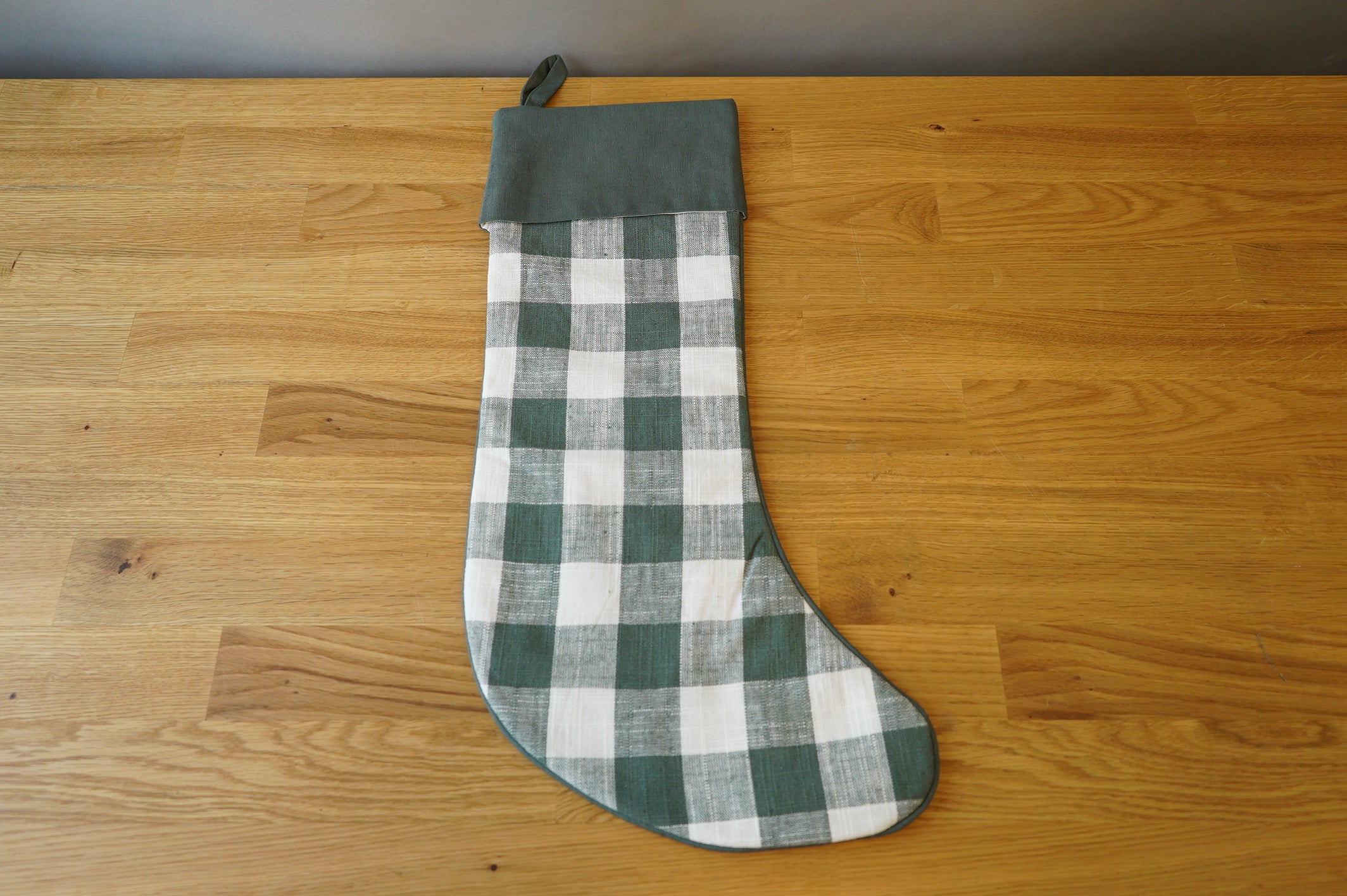 Green Plaid Stocking