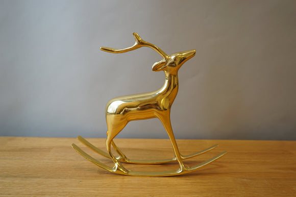 Gold Rocking Reindeer