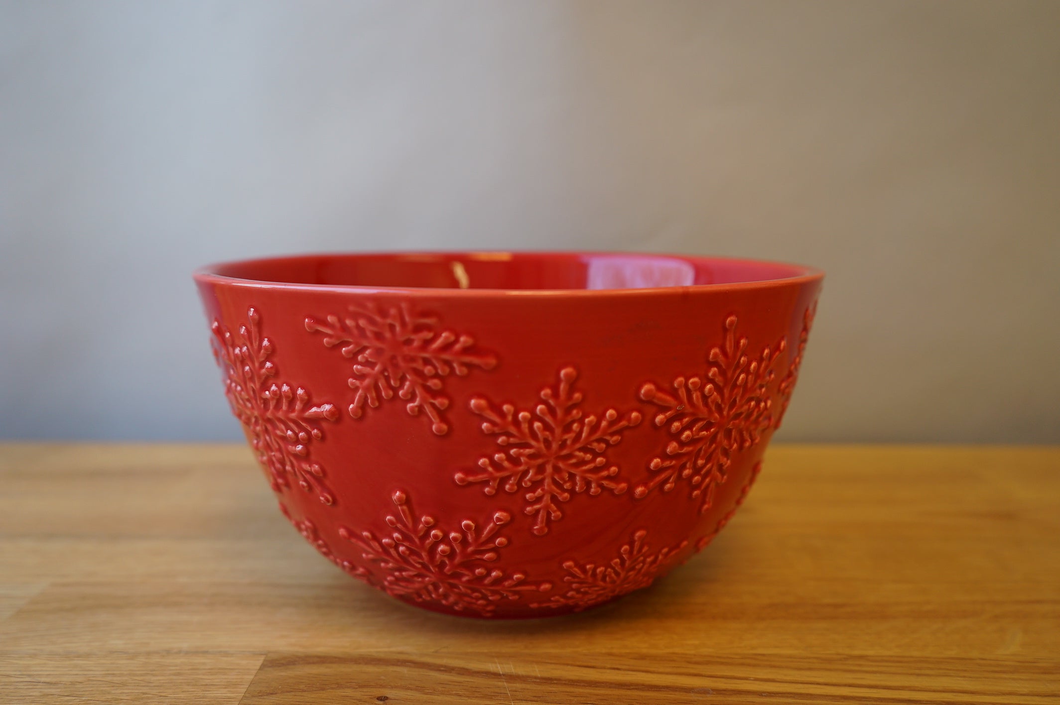 Red Snowflake Bowl
