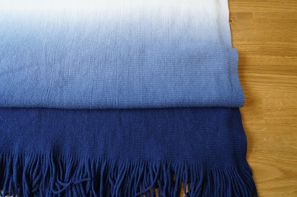 Blue Gradient Throw Blanket
