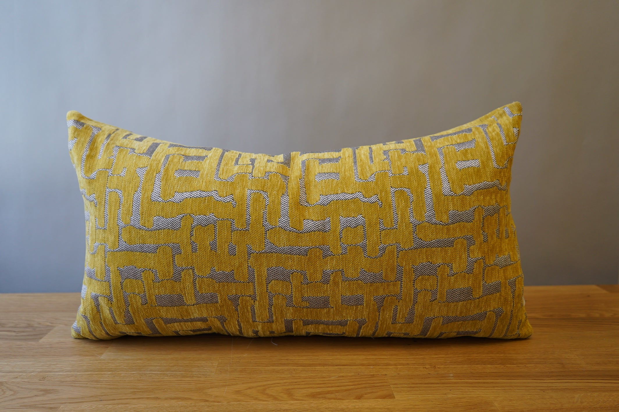 Yellow and Silver Pillow