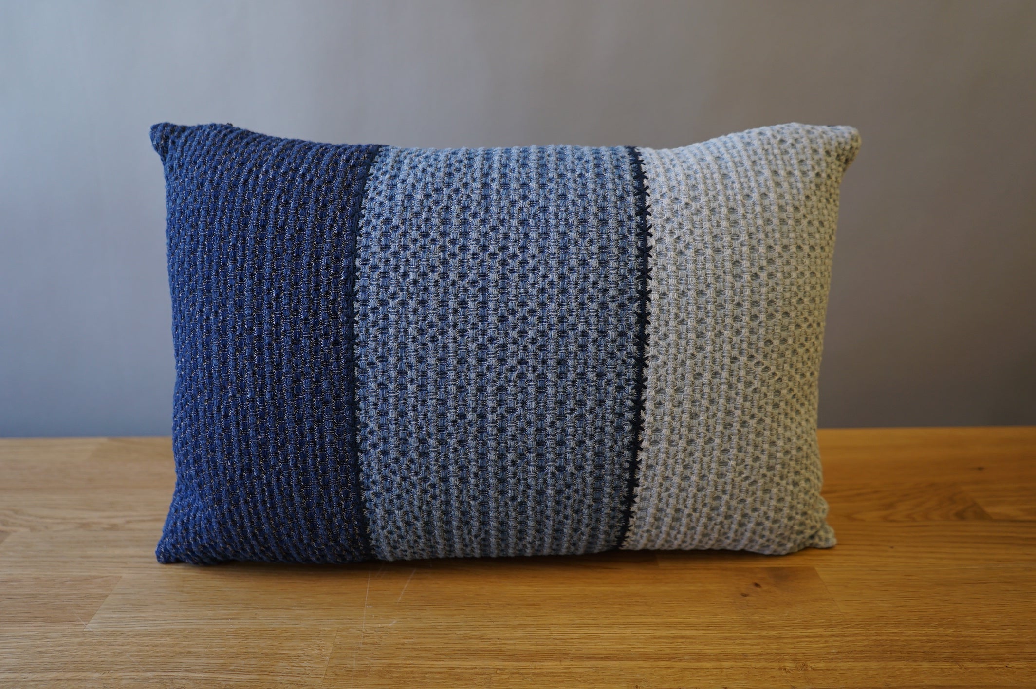 Three Toned Blue Pillow