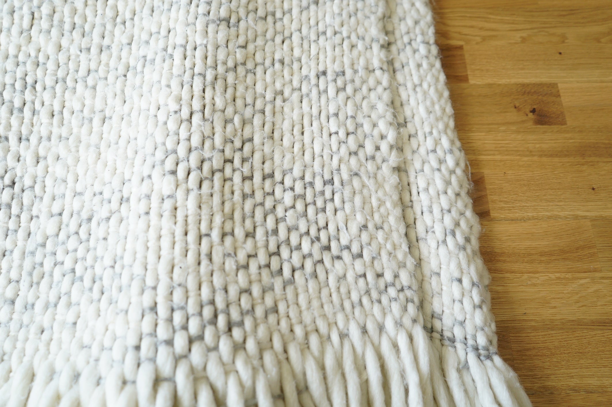 White Woven Throw