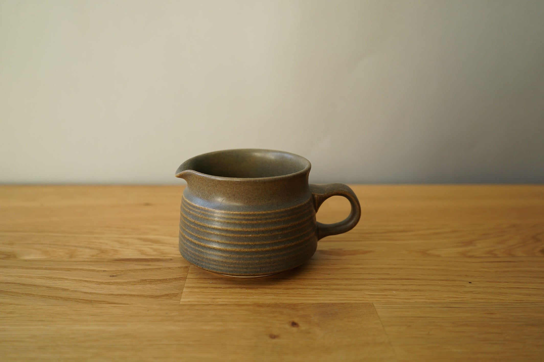 Green Stoneware Creamer