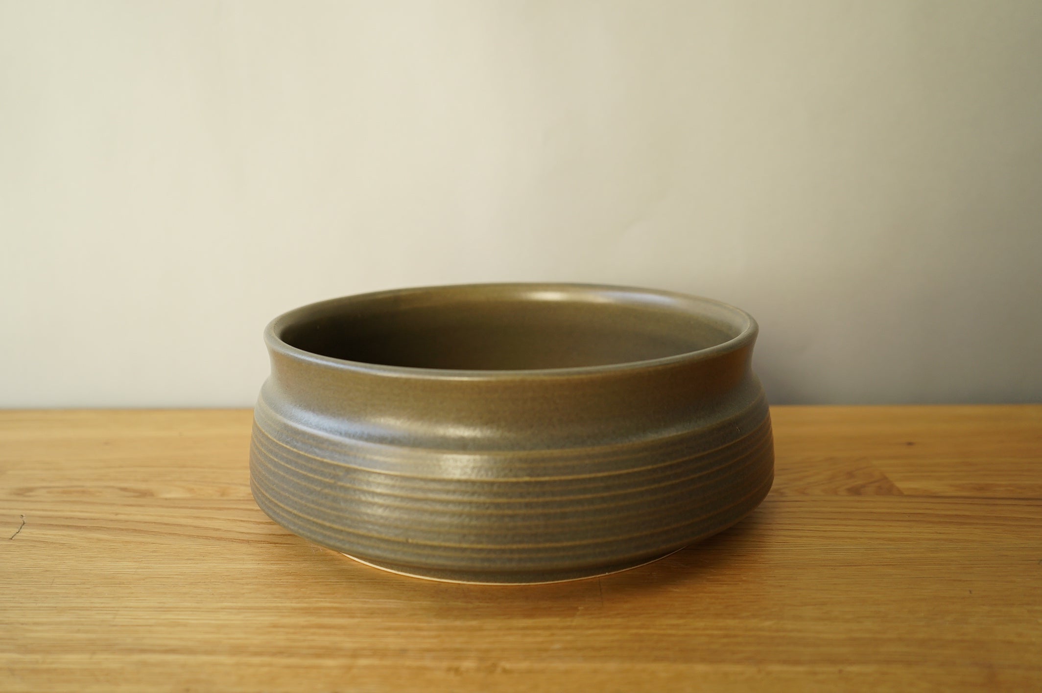 Green Stoneware Bowl Large