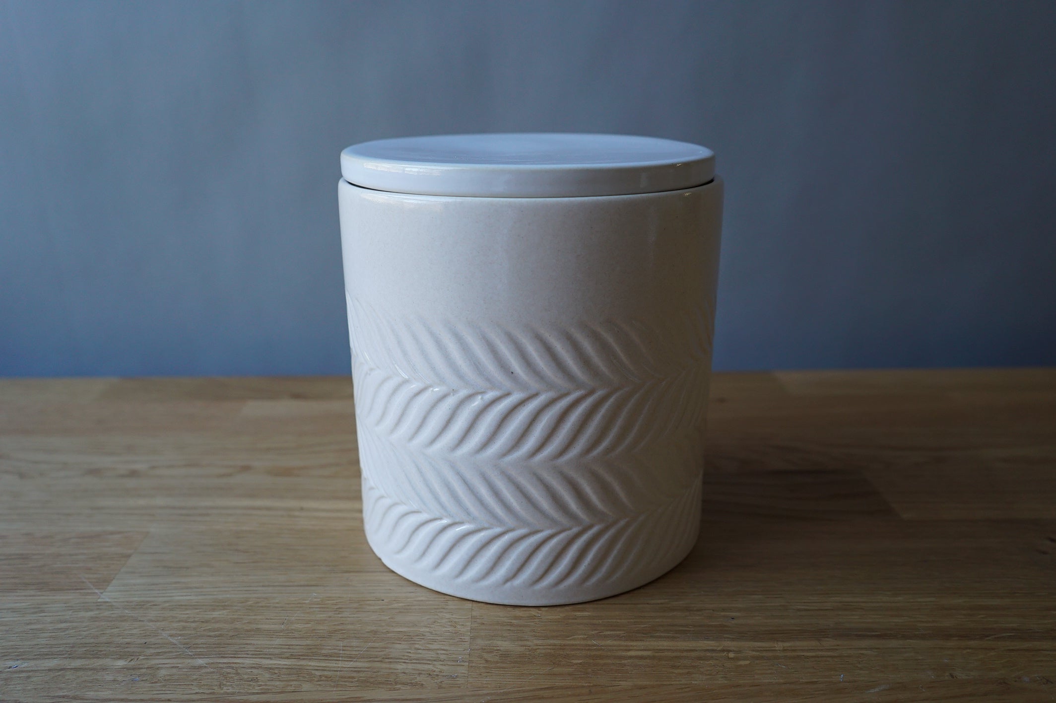 White Kitchen Canister
