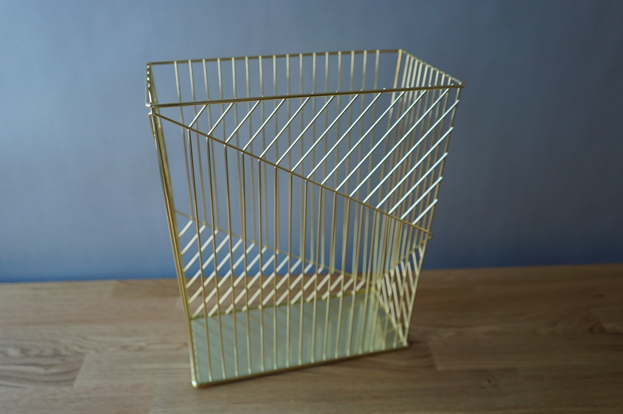 Gold Wire Trash Can