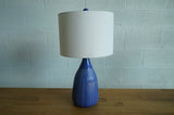 Blue Textured Table Lamp